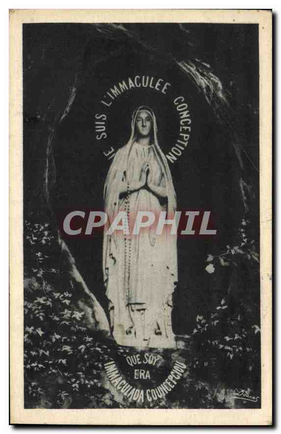 CPA Lourdes La Vierge de la Grotte 