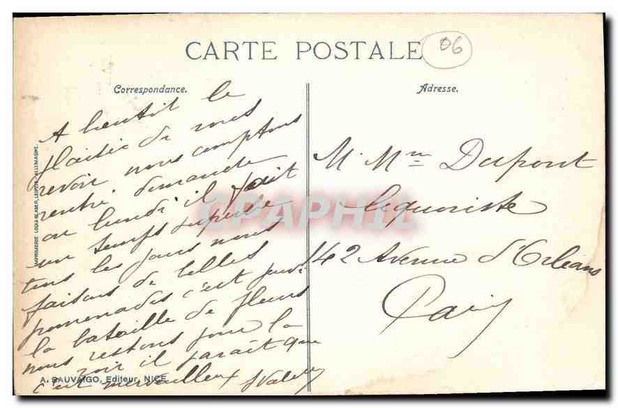 CPA Monte Carlo vue sur le Casino les Terrasses et le Cap Martin  — Rückseite
