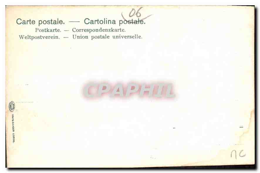Monte Carlo — Le Théâtre entre les Palmiers — éditeur Louis G. Mayer, n° 06 — Achterkant