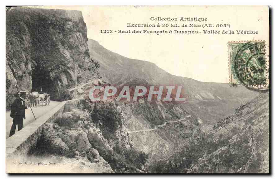 CPA Collection Artistique Excursion a 30 kil de Nice Saut des Francais a Duranus Vallee de la Vesubi