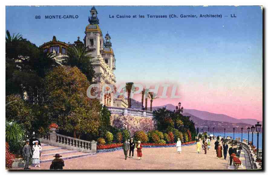 Monte-Carlo — Das Casino und die Terrassen (Ch. Garnier, Architekt) — LL