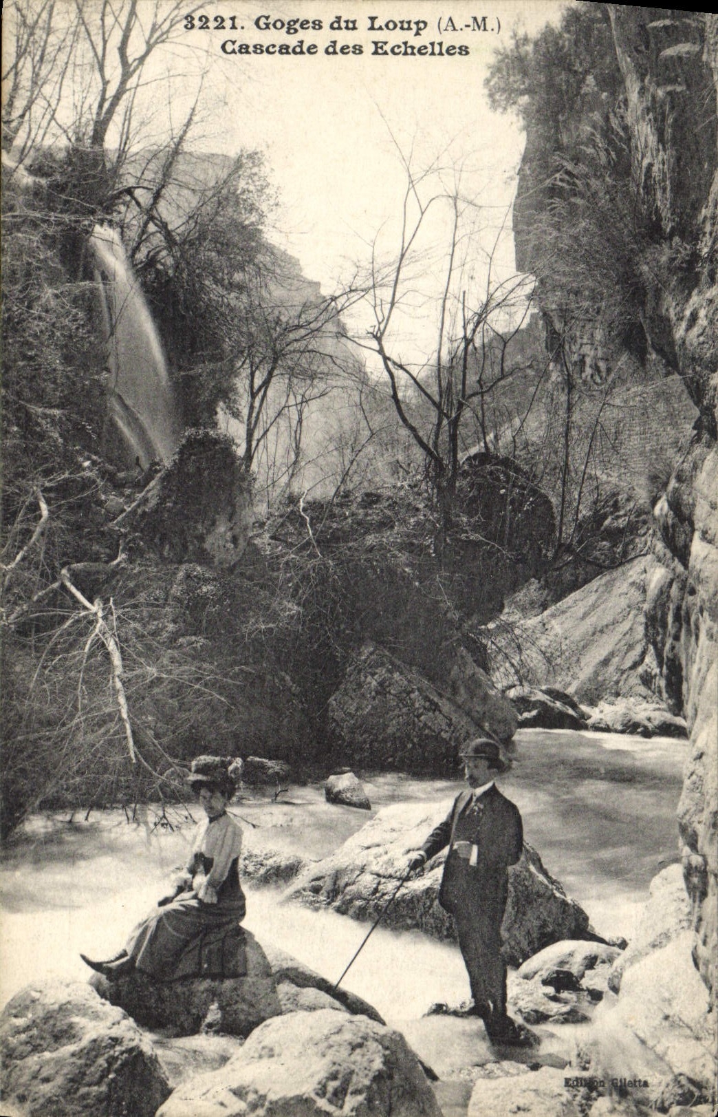 Cascades du Loup (A.-M.) — Cascade des Echelles — Édouard Gilletta, Nr. 3221