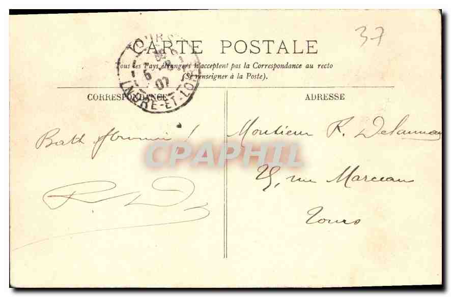 CPA Loches La Basse Ville  — Rückseite