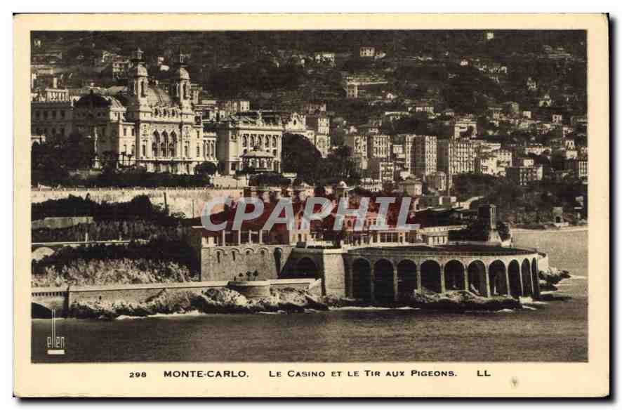 CPA Monte Carlo Le Casino et le Pir aux Pigeons 