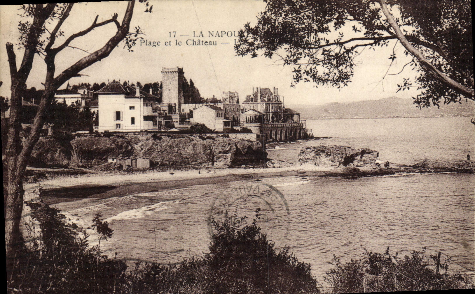 La Napoule — Strände und Schloss — Verlag Lévy & Naudin Réunis, Nr. 17