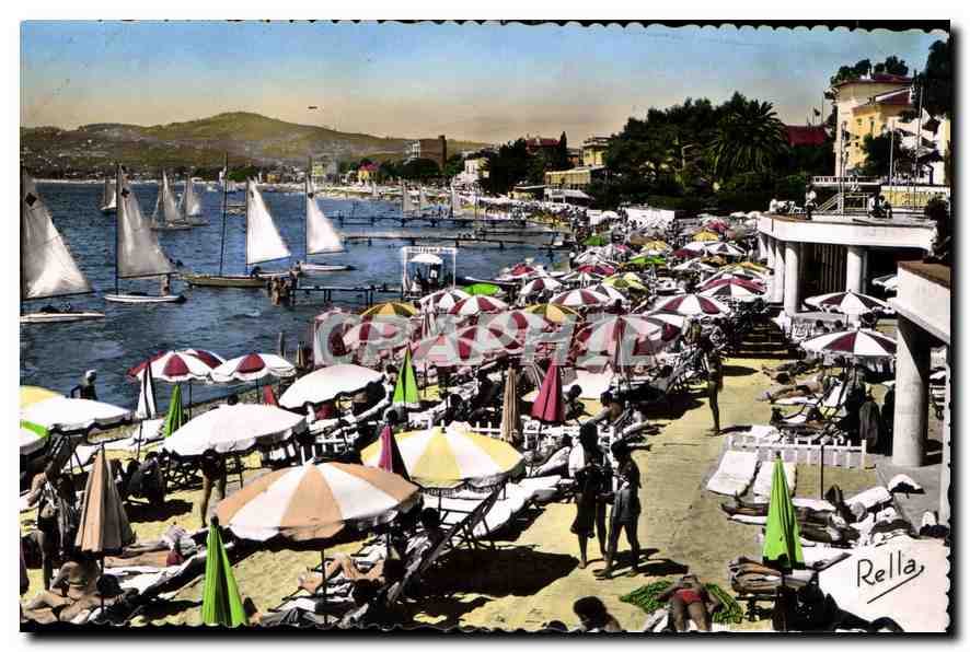 La Côte d'Azur — Juan-les-Pins — plage — Éditeur Rella, n°2399