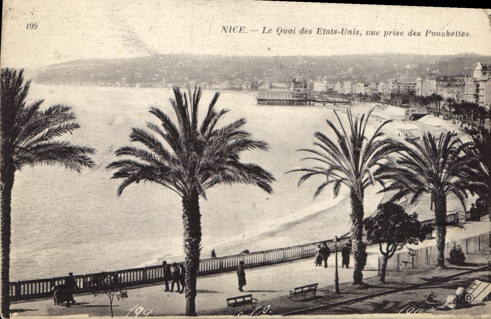 CPA Nice Le Quai des Etats Unis vue prise des Ponchettes 