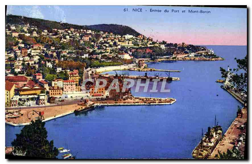 CPA Nice Entree du Port et Mont Boron 