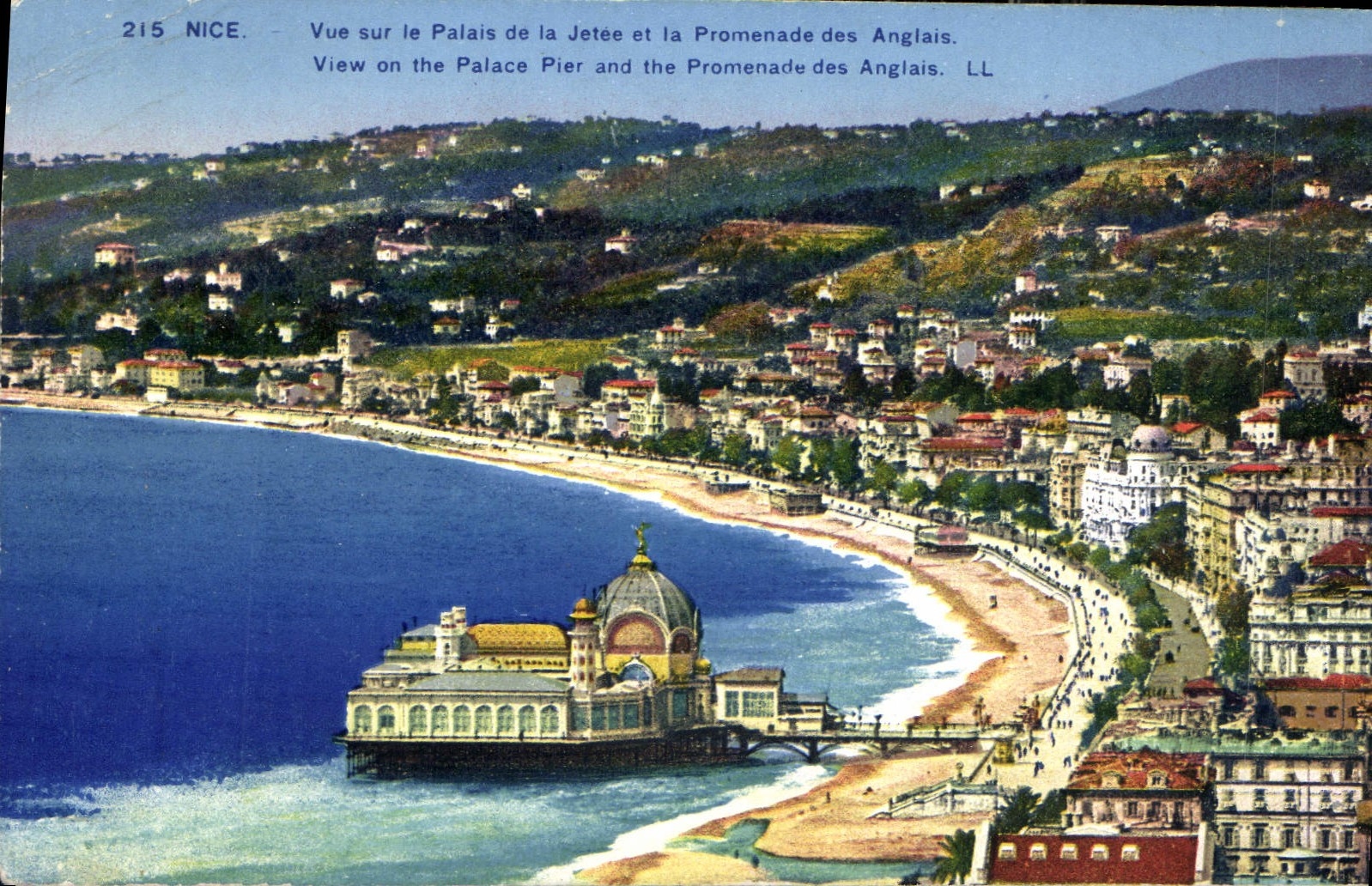 CPA Nice vue sur le Palais de la Jetee et la Promenade des Anglais 