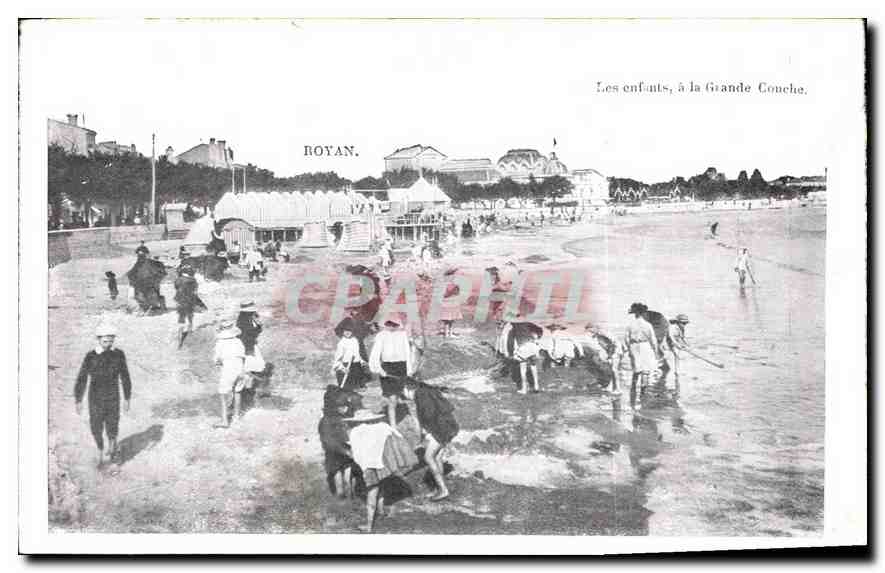 CPA Royan Les enfants a la Grande Conche 
