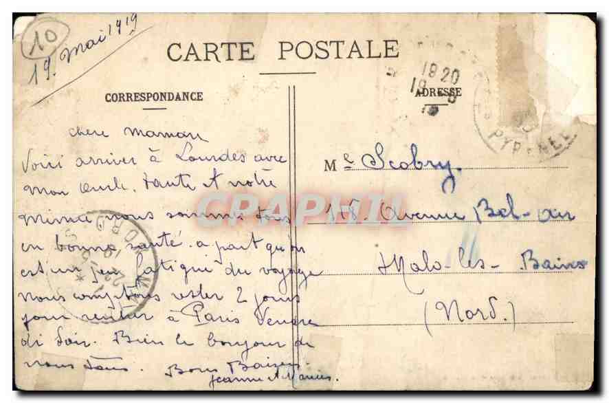 Chambéry (Savoie) — La Colonne des Éléphants — Coll. L. Grimal — Rückseite