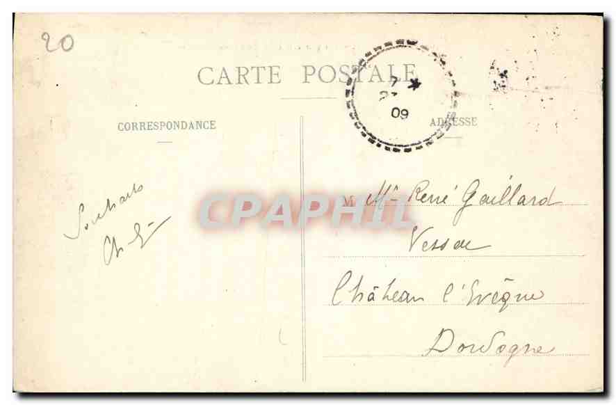 CPA Chambery Vue generale et la Montagne du Chat  — Rückseite