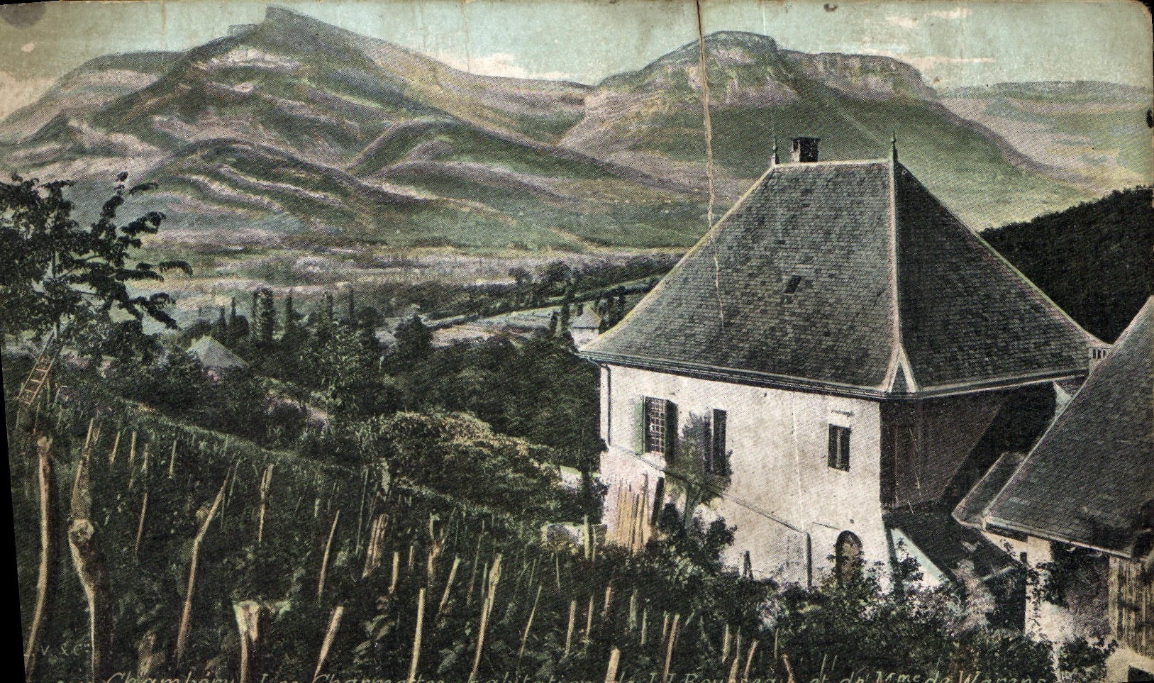 Chambéry - Les Champs de la vallée de l'Isère - habitation de M. Bougouin et de Mme de Wargny