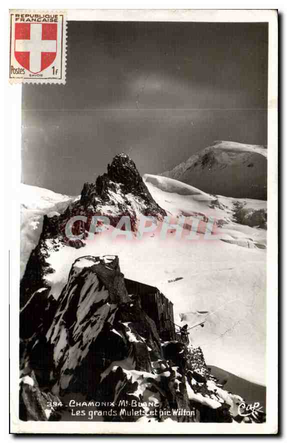 Les grands Mulets et pic Wilton — Chamonix Mont-Blanc — éditeur C.A.P. Strasbourg