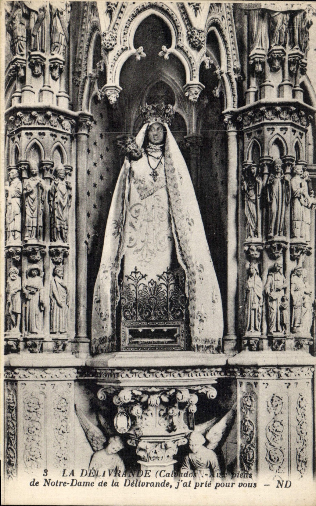 CPA La Delivrande Calvados Notre Dame de la Delivrande j'ai prie pour vous 