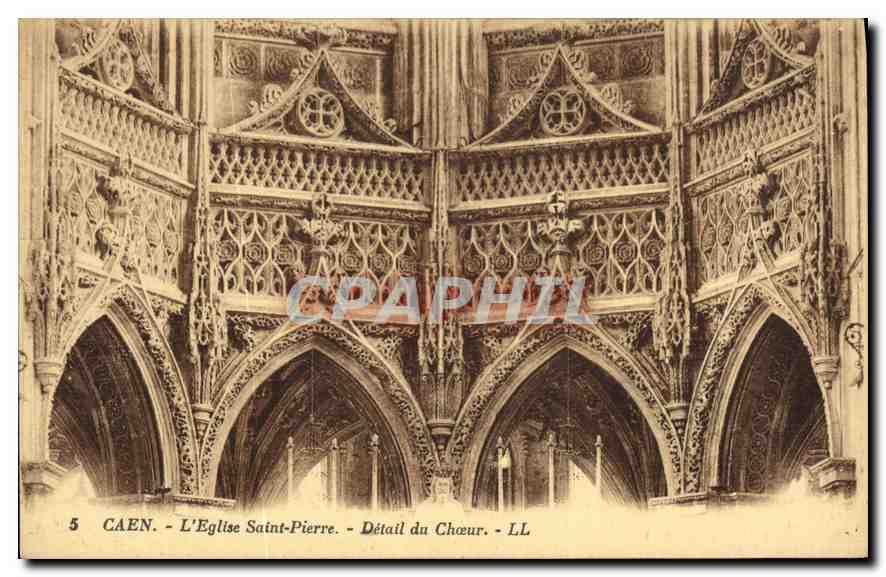 CPA Caen L'Eglise Saint Pierre Dele Cloitre tail du Choeur