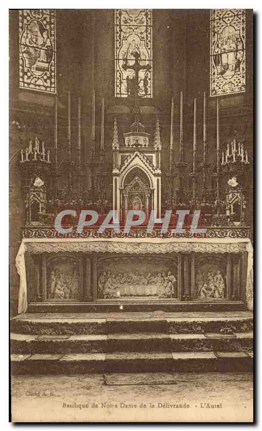 CPA Basilique de Notre Dame de la Delivrande L'Autel 