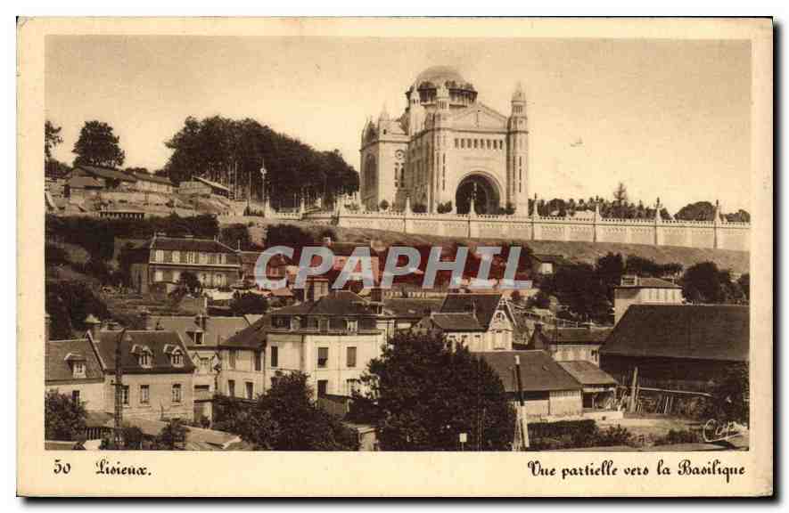 Lisieux — Vue partielle vers la Basilique — Cie des Arts Photomécaniques