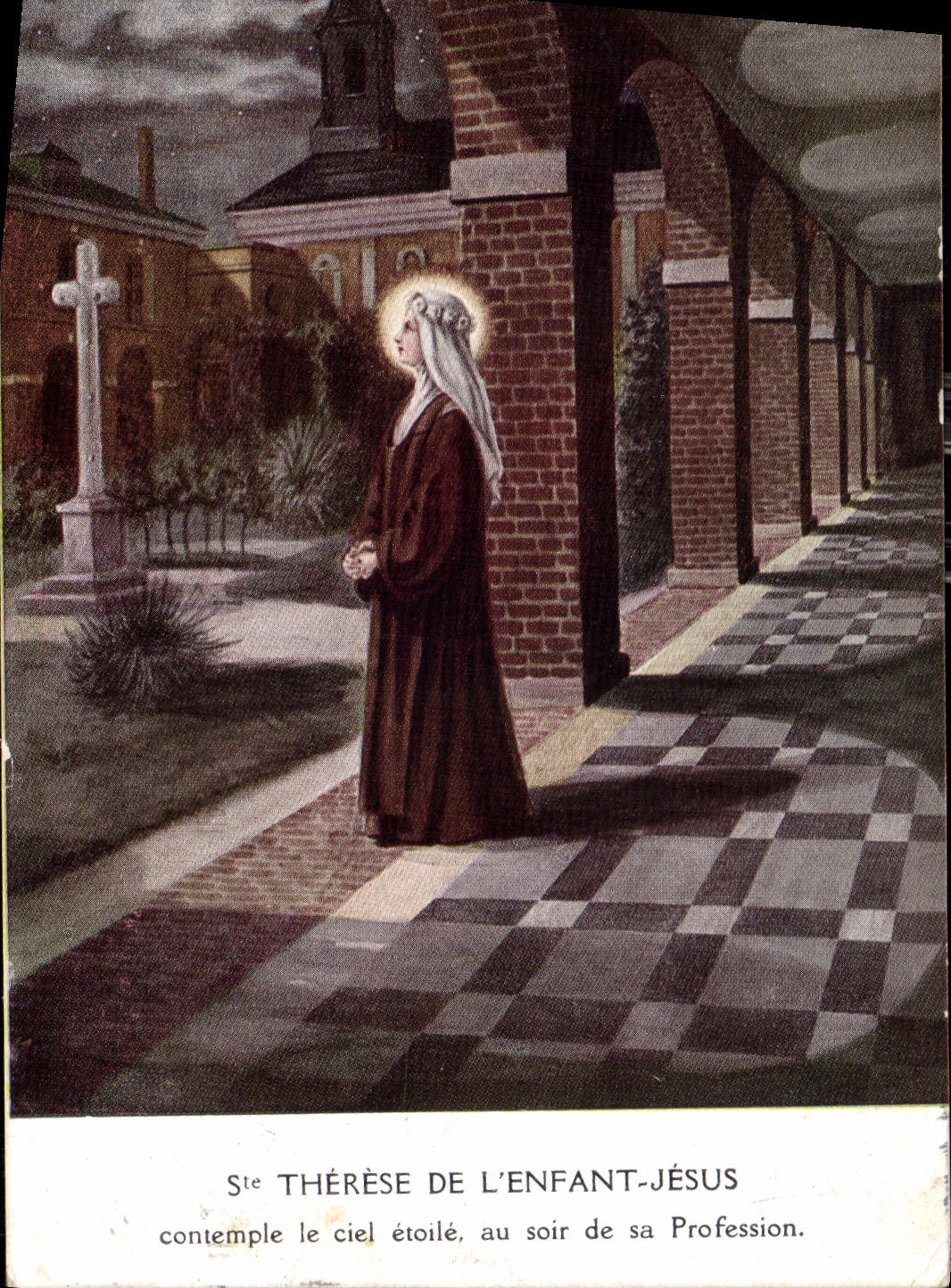Sainte Thérèse de l'Enfant-Jésus — contemplant le ciel étoilé au soir de sa Profession — éditeur non visible, n° de série non visible