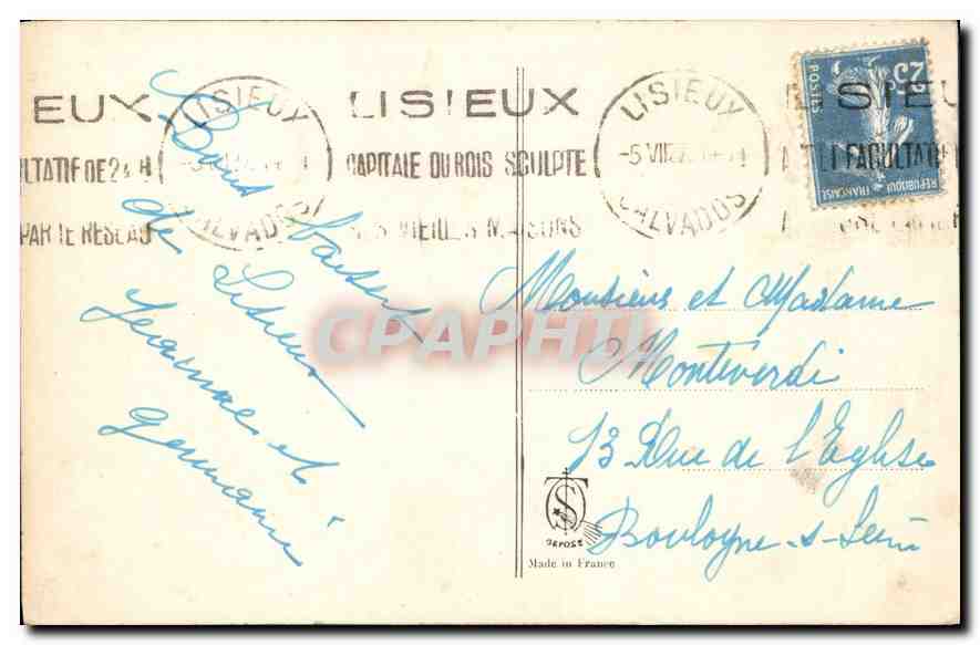 Sainte Thérèse de l'Enfant-Jésus — contemplant le ciel étoilé au soir de sa Profession — éditeur non visible, n° de série non visible — Rückseite
