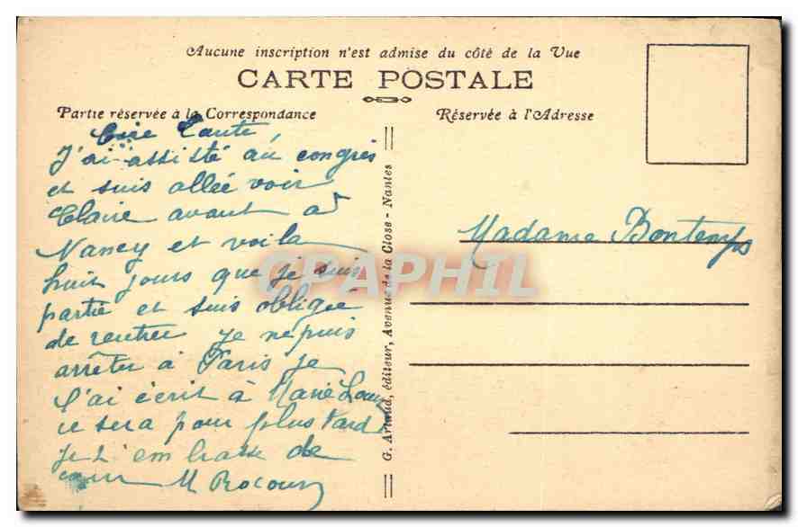 Lisieux — Le Jardin Public — Le Musée — G. Arnaud, éditeur — Verso