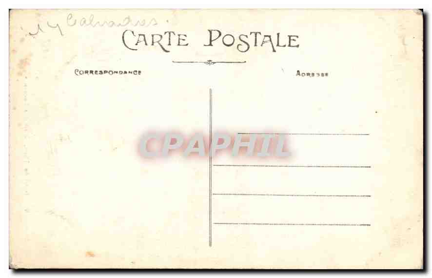 CPA Caen Hotel de Than detail des Lucarnes  — Rückseite