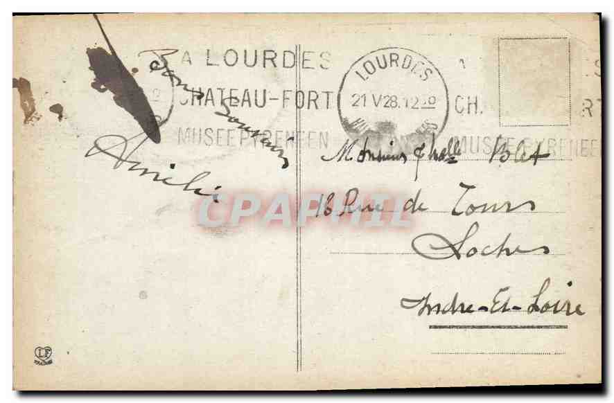 CPA Les Hautes Pyrenees Lourdes La Croix des Bretons  — Verso