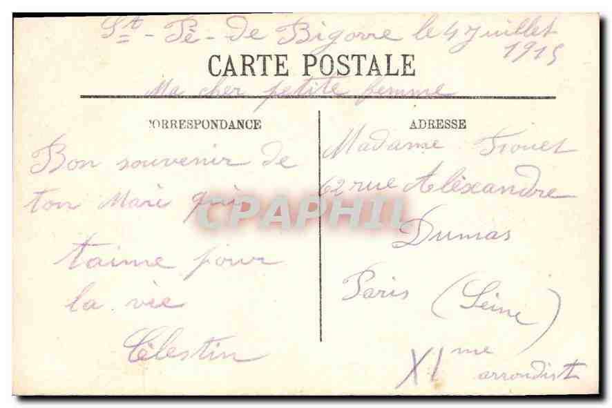 CPA Lourdes La Grotte et la Basilique  — Verso
