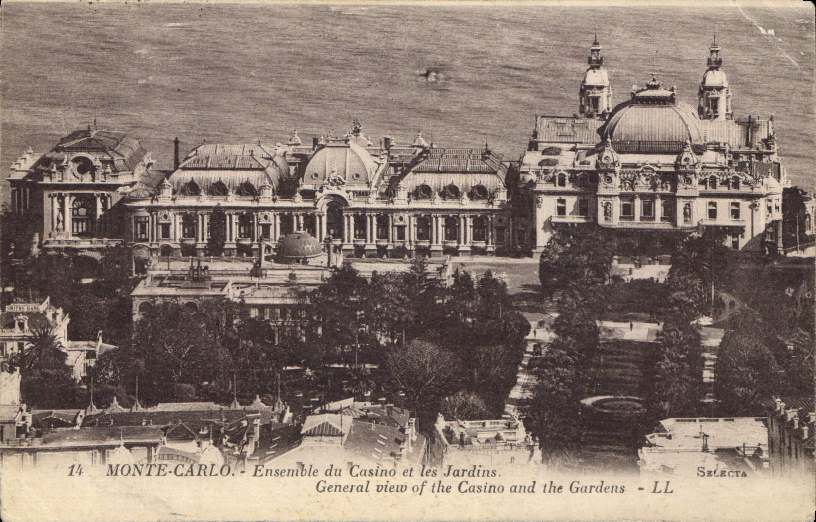 CPA Monte Carlo Ensemble du Casino et les Jardins 