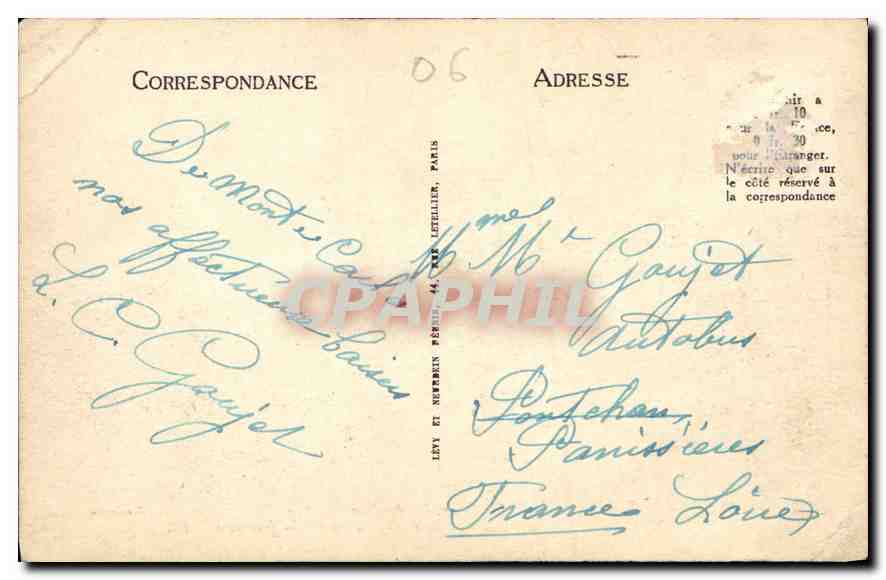 CPA Monte Carlo Ensemble du Casino et les Jardins  — Rückseite