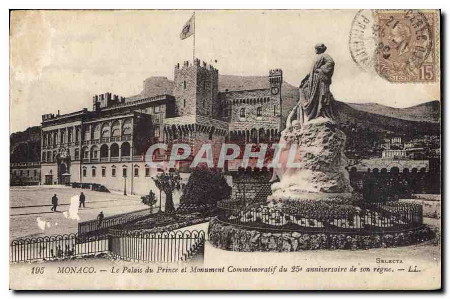 CPA Monaco Le Palais du Prince et Monument Commemoratif du 25e anniversaire de regne 