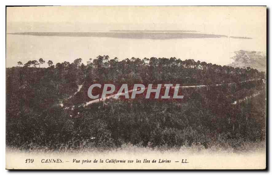 Cannes — Vue prise de la Californie sur les Îles de Lérins — LL. N° 179