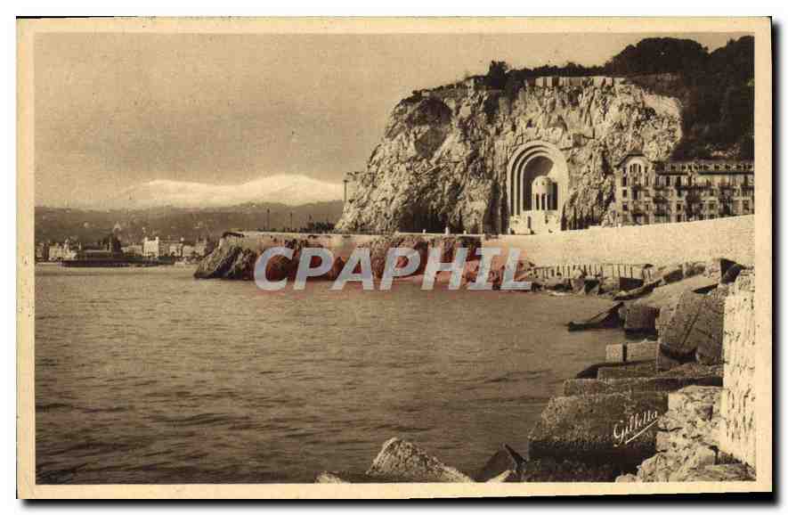 CPA Cote d'Azur Artistique Nice Rocher du Chateau 