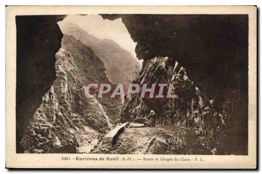 CPA Environs de Beuil A M Route et Gorges du Cians 