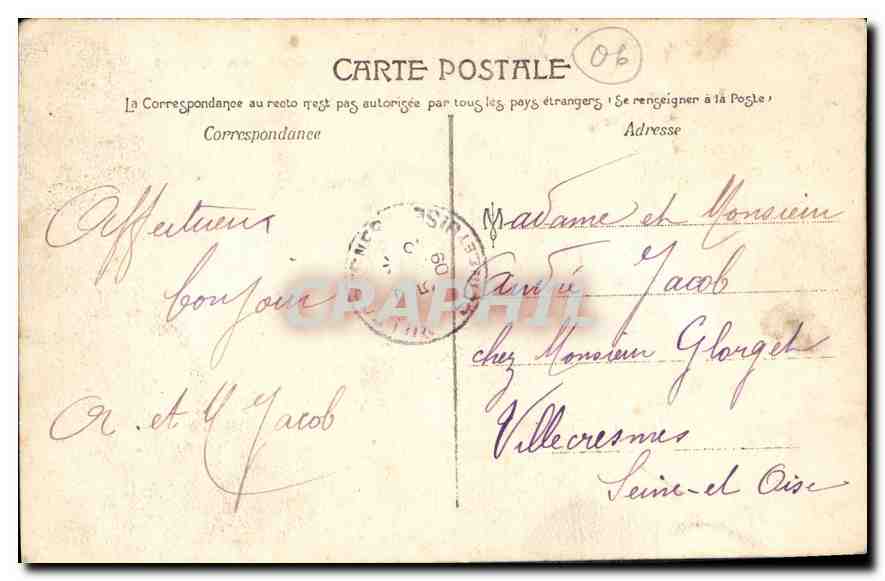 CPA Monaco Vue generale de la Principaute  — Back