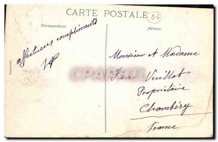 CPA Principaute de Monaco Vue generale de Monte Carlo et de la Condamie prise de l'Observatoire  — Rückseite