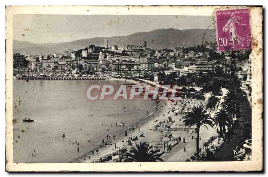 CPA Cannes La Croisette et le mont Chevalier 
