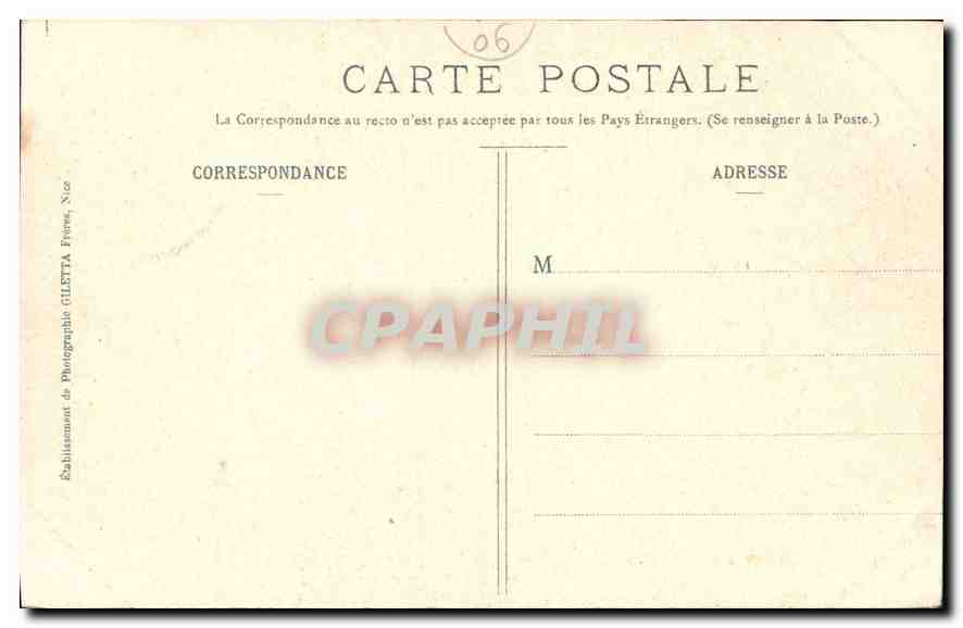 CPA Collection Artistique Cap Ferrat Sous Bois  — Verso