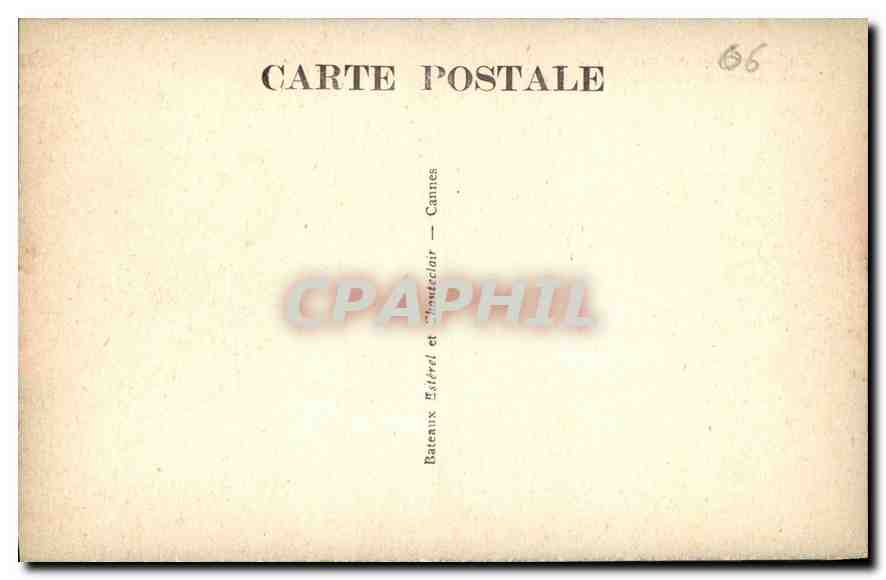 CPA Service des Iles de Lerins Batheaux Esterel et Chanteclair Cannes Bateau — Verso