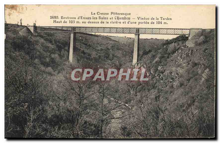 CPA La Creuse Pittoresque Environs d'Avaux les Bains et Chambon Viaduc de la Tardes 