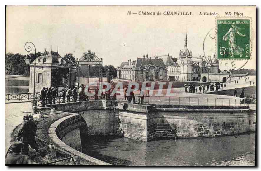 CPA Chateau de Chantilly L'Entree 