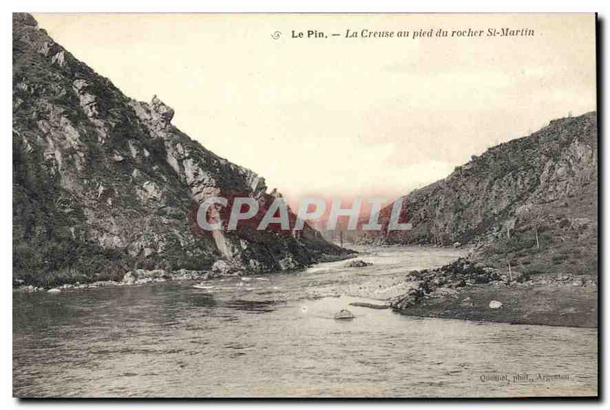 CPA le Pin la Creuse au pied du rocher St Martin 