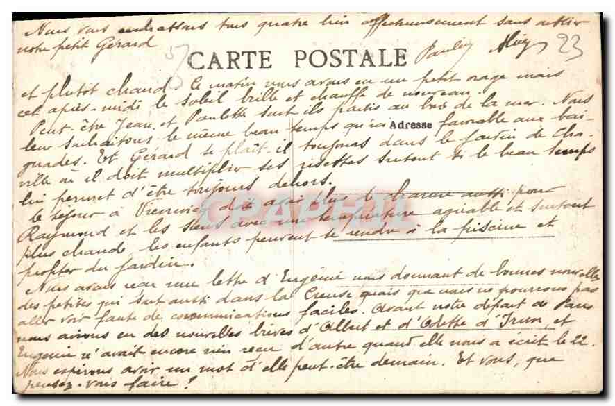Environs d'Evaux-les-Bains (Creuse) — Le Pont de Caylat sur le Cher — éditeur inconnu — Rückseite