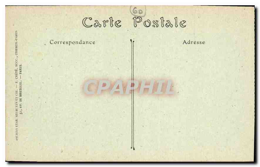 CPA Parc du Palais de Compiegne L'Avenue des Beaux Monts  — Rückseite