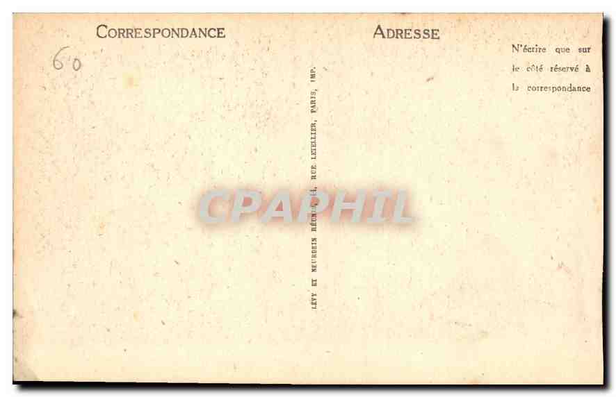 CPA Chateau de Compiegne le Salon des Familles  — Verso