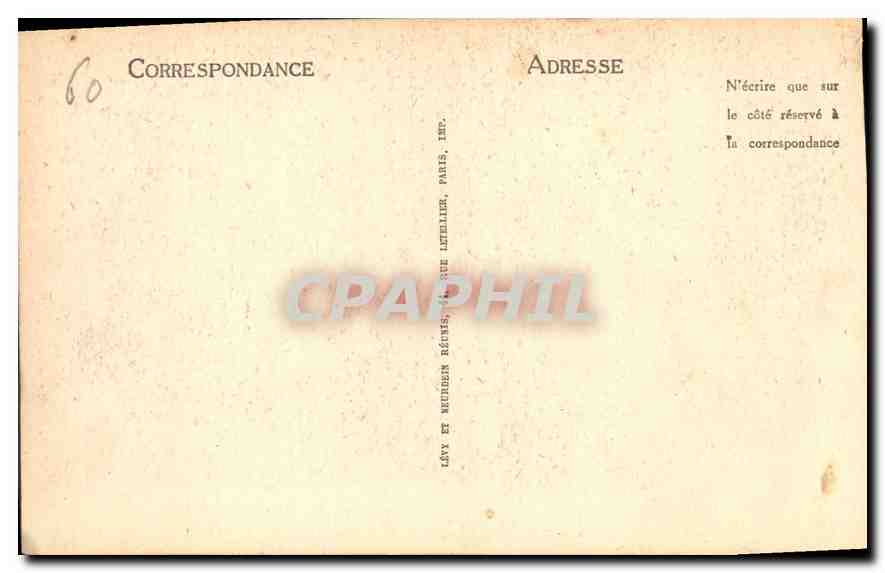 CPA Chateau de Compiegne Chambre du Dauphin  — Rückseite