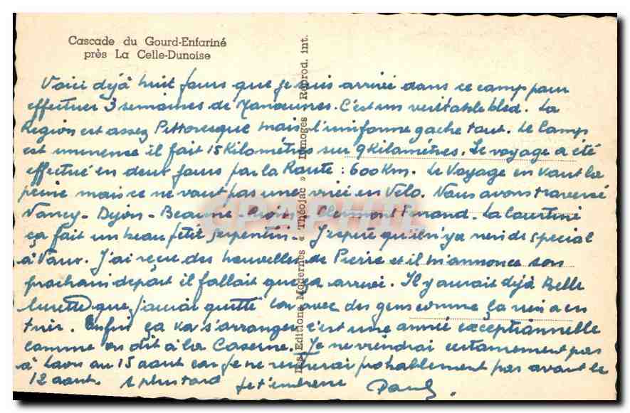 Cascade du Gourd-Enfariné — près La Celle-Dunoise — La Creuse Illustrée — Reverso