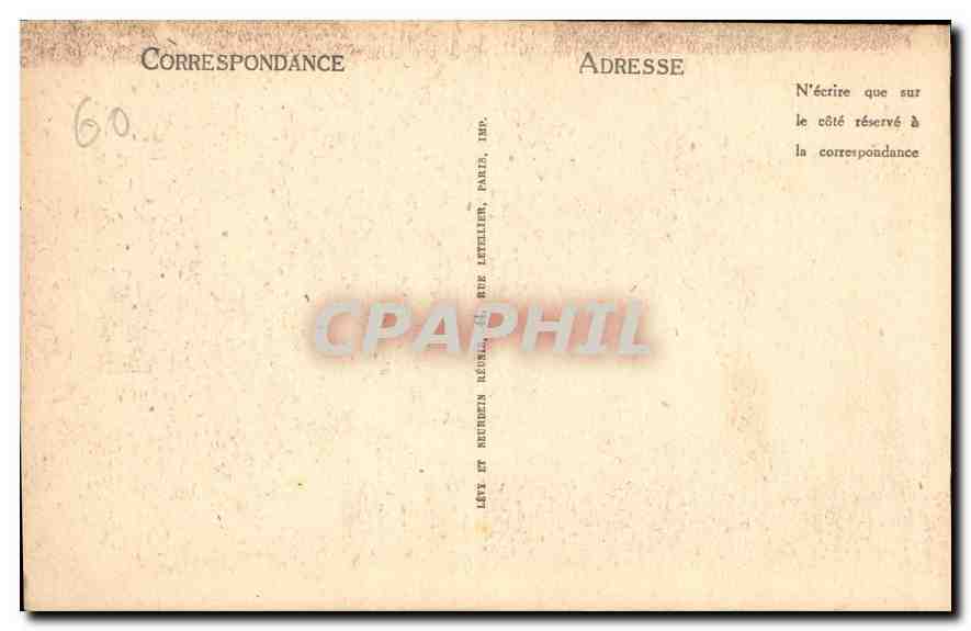 CPA Chateau de Compiegne Salle des Fetes  — Verso
