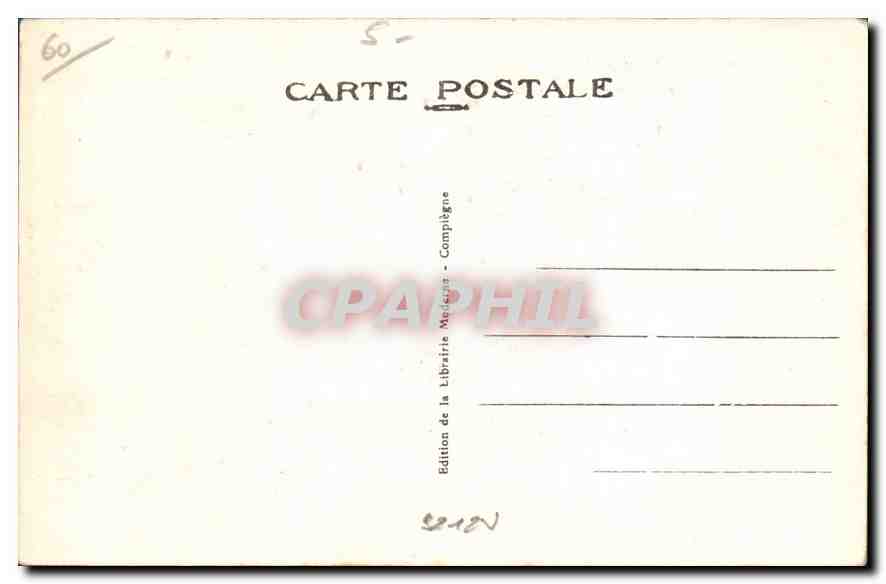 CPA Foret de Compiegne Oise Clairiere de l'Armistice la Dalle Centrale  — Rückseite