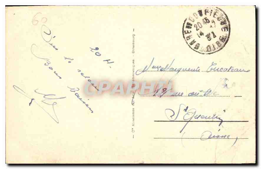 CPA Compiegne Un coin du Parc et le Chateau  — Rückseite